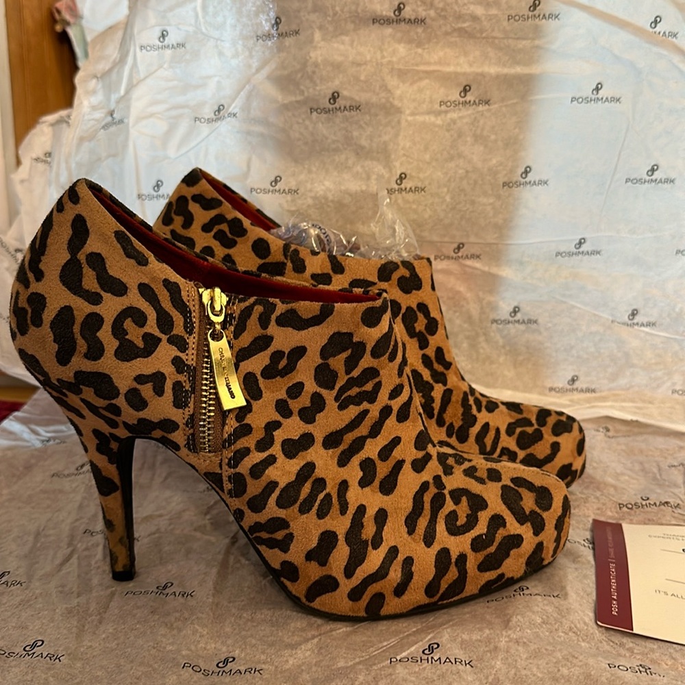 Women’s Christian Soriano leopard booties